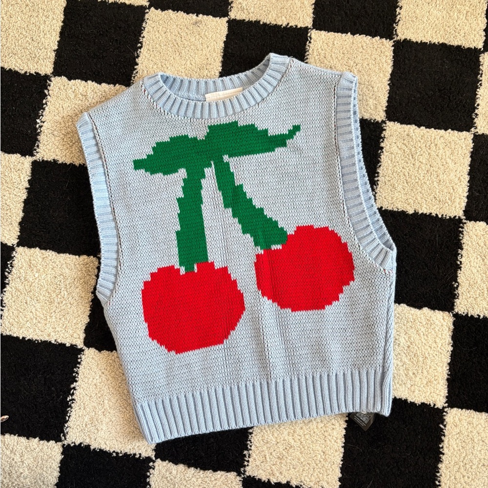 Cherry Sweater Vest